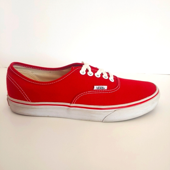 VANS/Vans Era Authentic Canvas Shoes/Red/Unisex Sizing/Women's 9.5 - Picture 3 of 8
